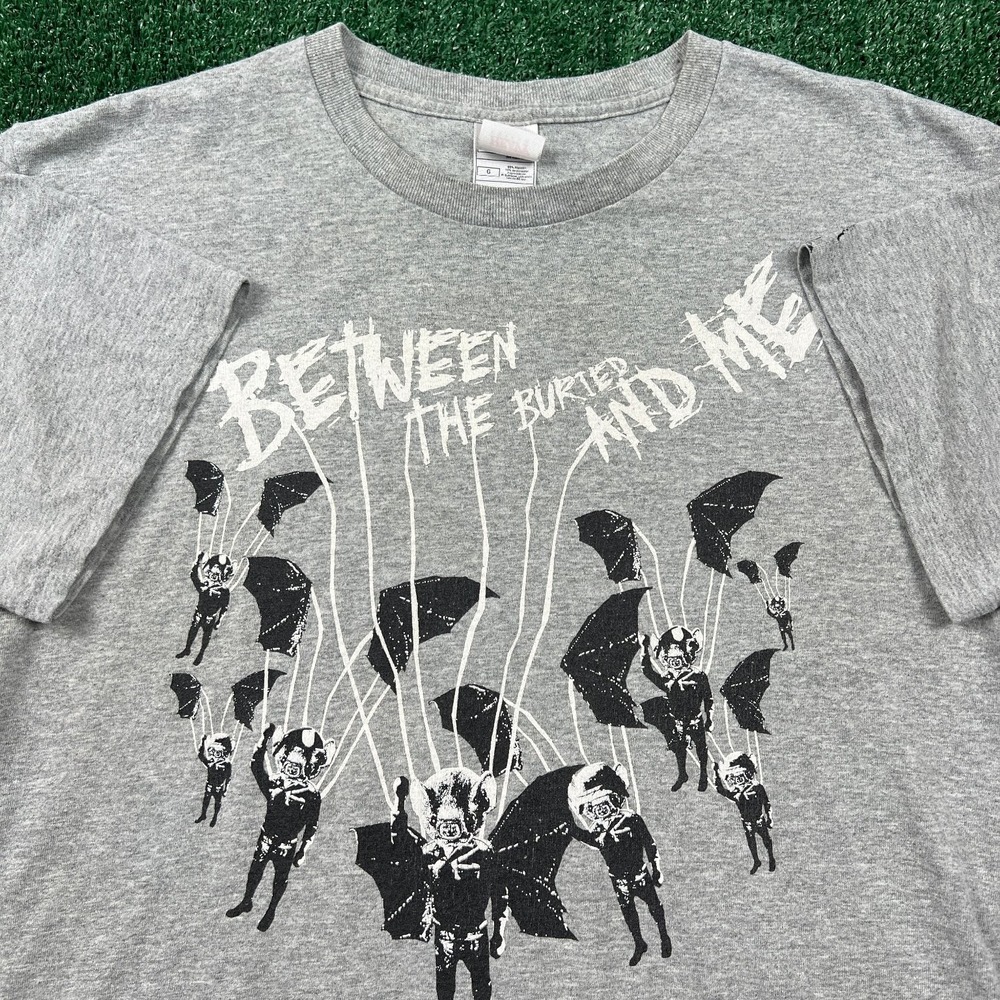 VTG Between The Buried & Me Progressive Metal Band T-Shirt Men's Large Gray Y2K